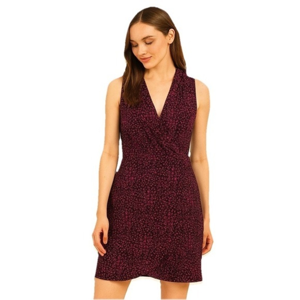 Ann Taylor Sz S Pebbled‎ Work Professional Office Polka Animal Print Corpcore